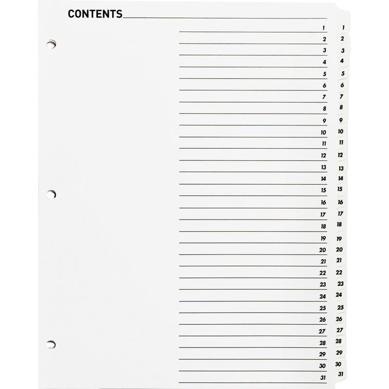 Image Printable Tab Dividers