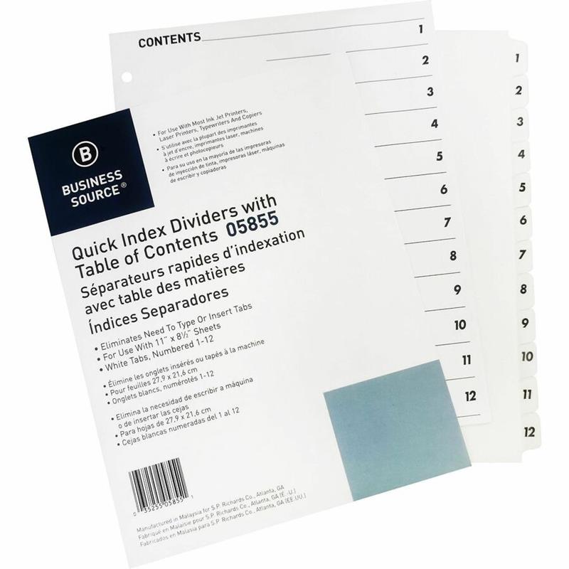 Image Printable Tab Dividers