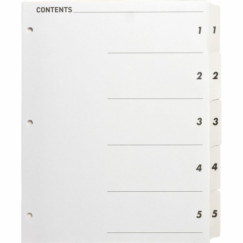 Image Printable Tab Dividers