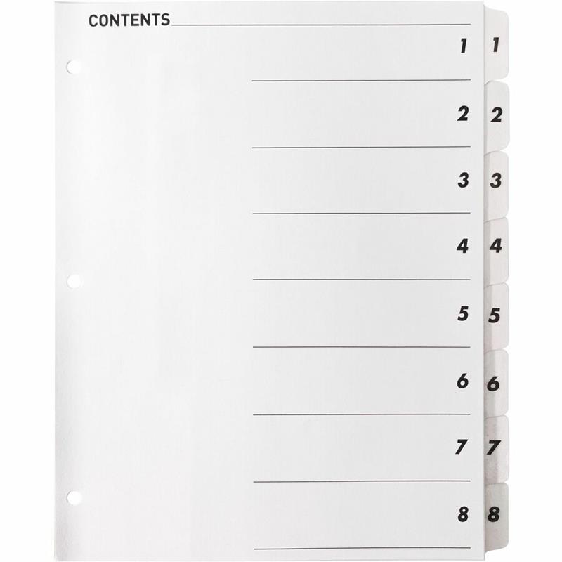 Image Printable Tab Dividers