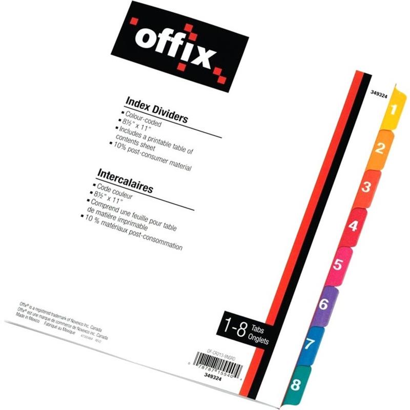 Image Offix® Colour-Coded Index Dividers
