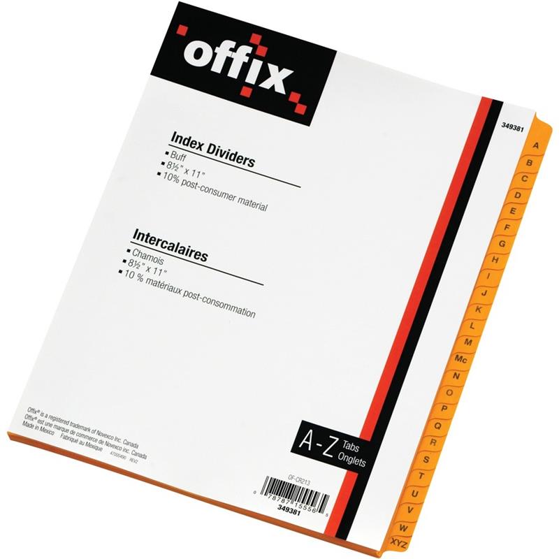 Image Offix® Buff  Index Dividers