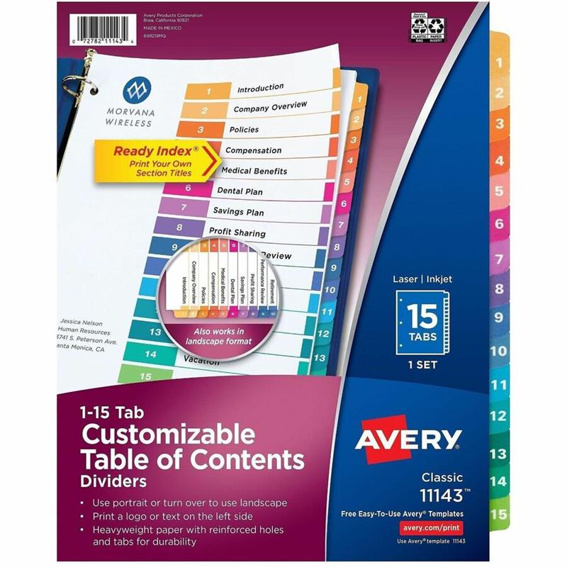 Image Ready Index® Dividers