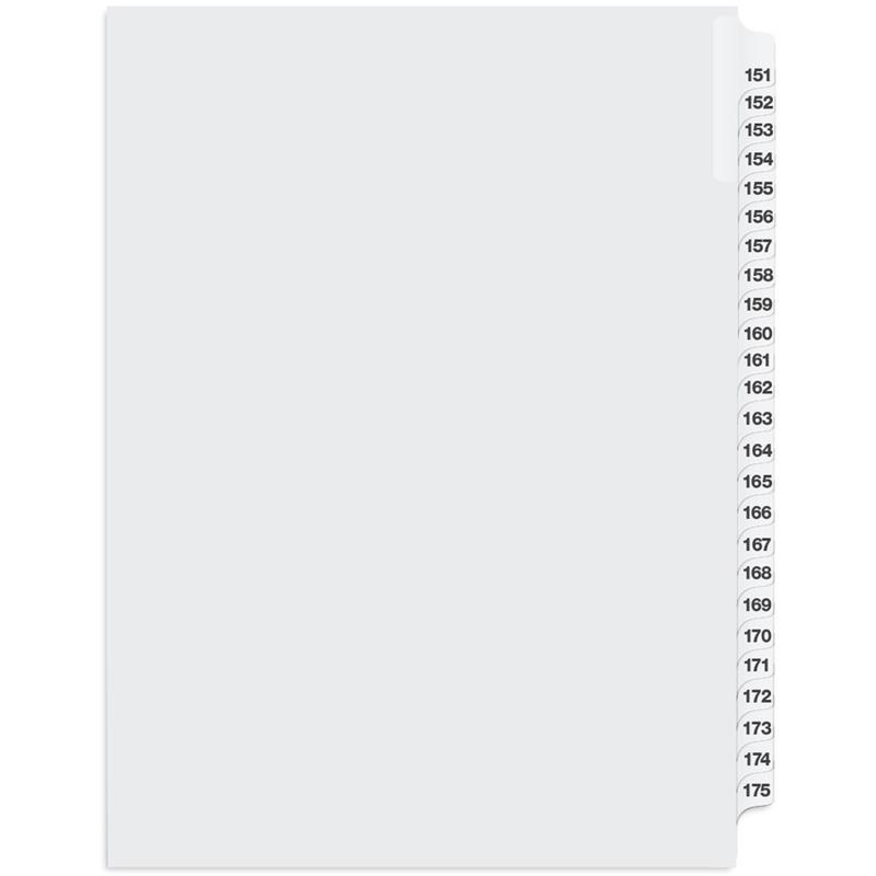 Image Offix® Numerical Litigation Index Dividers