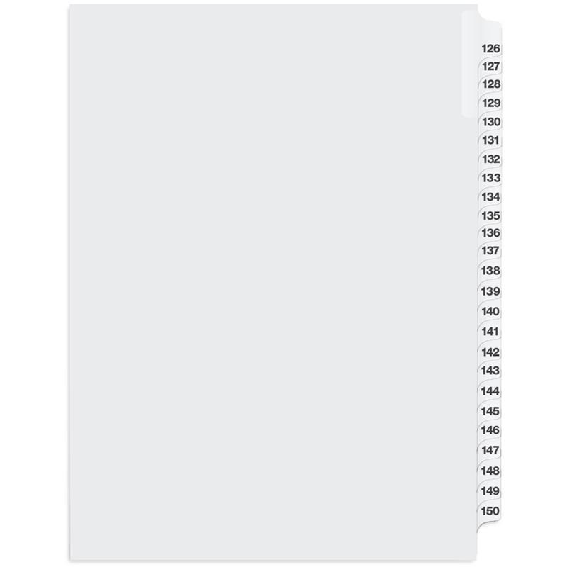 Image Offix® Numerical Litigation Index Dividers