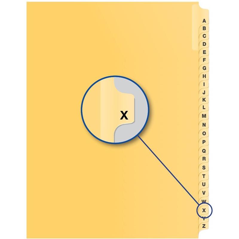 Image Alphabetical Litigation Index Dividers