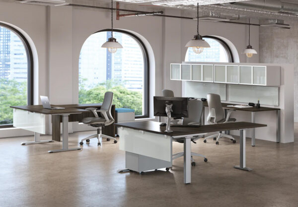 Modern open office space furniture